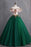 Green Off the Shoulder Floor Length Prom with Appliques Puffy Quinceanera Dress - Prom Dresses