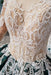 Green Sleeves Ball Lace Dress with Appliques Long Prom Gown - Prom Dresses