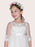 Flower Girl Dresses Ivory Jewel Tulle Neck Tulle Half Sleeves A-Line Lace Kids Party Dresses