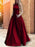 Halter Sleeveless Floor-Length A-line With Beading Satin Dresses - Prom Dresses