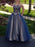 Halter Sleeveless With Beading Floor-Length Tulle Plus Size Dresses - Prom Dresses