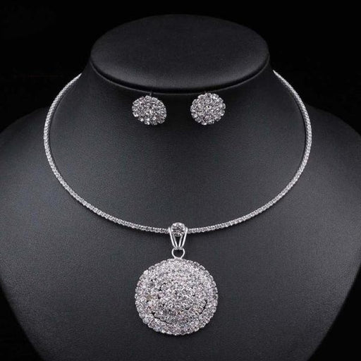 Handmade Crystal Necklace Earrings Bridal Jewelry Sets | Bridelily - jewelry sets