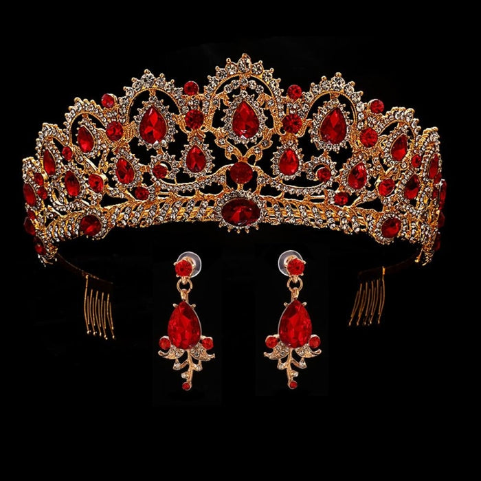 Headband Princess Handmade Jewelry Tiaras | Bridelily - red - tiaras
