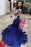 High Collar Long Mermaid Lace Prom Dresses - Prom Dresses