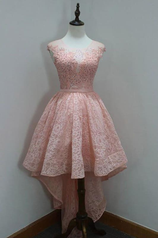 High-Low Round Neck Sleeveless Dress main image 1