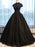 High Neck Beading Lace Black Wedding Dresses - Black - wedding dresses