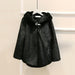 Hooded Daily Faux Fur Coat for Club Basic | Bridelily - Black / S - womens furs & leathers