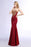 Illusion Backless Lace Mermaid Prom Dress Burgundy Long Evening Gowns - Prom Dress