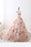 Illusion Floral Print Lace-up Ball Gown Prom Dress - Prom Dress