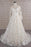 Illusion Long Sleeve Applqiues Tulle Wedding Dress - Wedding Dresses