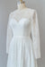 Illusion Long Sleeve Lace A-line Wedding Dress - Wedding Dresses