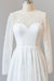 Illusion Long Sleeve Lace A-line Wedding Dress - Wedding Dresses