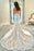 Illusion Sleeve Lace Mermaid Gorgeous Long Wedding Dress - Wedding Dresses