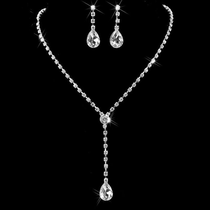 Inspired Style Crystal Necklace Earrings Jewelry Sets | Bridelily - jewelry sets