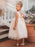 Ivory Flower Girl Dresses Jewel Neck Polyester Sleeveless Ankle-Length Princess Silhouette Butterfly Formal Kids Pageant Dresses