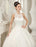 Ivory Ball Gown Jewel Neck Bow Floor-Length Satin Bridal Wedding Gown  misshow