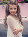 Ivory Flower Girl Dresses Jewel Neck Long Sleeves Lace Kids Party Dresses