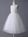 Flower Girl Dress Ivory Lace Tulle Tutu First Communion Dresses Dress Sleeveless Short Kids Dinner Party Dress
