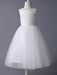 Flower Girl Dress Ivory Lace Tulle Tutu First Communion Dresses Dress Sleeveless Short Kids Dinner Party Dress