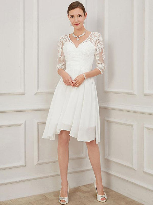 Short Wedding Dresses| Mini & Tea-Length Bridal Gowns-Bridelily Short Wedding Dresses| Mini & Tea-Length Bridal Gowns-Bridelily
