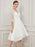 Ivory Short Wedding Dress Knee Length V Neck Half Sleeves A Line Natural Waist Chiffon Bridal Dresses