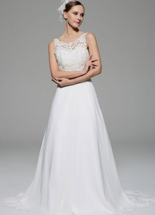 Ivory Wedding Dress Illusion Rhinestone Lace Satin Wedding Gown Bridelily Ivory Wedding Dress Illusion Rhinestone Lace Satin Wedding Gown Bridelily