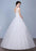 Ivory Wedding Dress Sleeveless Semi-Sheer Jewel Neckline Lace A-Line Floor Length Bridal Gown