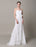 Ivory Wedding Dress Strapless Tiered Flowers Lace Wedding Gown