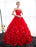 Ivory Wedding Dresses Princess Ball Gowns Bridal Dress 3D Flowers Strapless Beaded Women Pageant Dresses