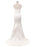 Ivory Wedding Dresses Strapless Mermaid Evening Dresses V Neck Sleeveless Split Beach Bridal Gown With Court Train