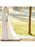 Ivory Wedding Dresses With Court Train A Line Long Sleeves Lace V Neck Bridal Gowns