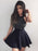 Jersey Jewel Sleeveless A-line Short/Mini With Ruffles Dresses - Prom Dresses