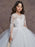 Flower Girl Dresses Jewel Neck Lace Long Sleeves Floor-Length Princess Silhouette Embroidered Kids Party Dresses