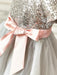 Flower Girl Dresses Jewel Neck Short Sleeves Sash Kids Party Dresses