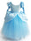 Flower Girl Dresses Jewel Neck Short Sleeves Pleated Kids Party Dresses Cinderella Princess Dress