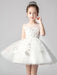 Flower Girl Dresses Jewel Neck Sleeveless Bows Kids Social Party Dresses
