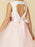 Flower Girl Dresses Jewel Neck Sleeveless Buttons Formal Ivory Kids Tulle Pageant Dresses