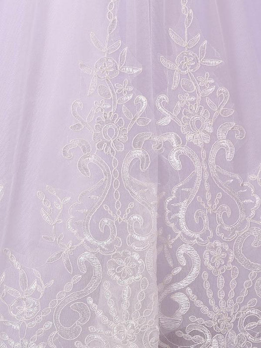 Jewel Neck Sleeveless Flower Girl Dresses with Whie Lace Appliques Formal Kids Pageant Bowtie Dresses
