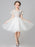 Flower Girl Dresses Jewel Neck Sleeveless Knee Length Embroidered Kids Party Dresses With Wrap
