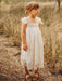 White Flower Girl Dresses Jewel Neck Sleeveless Lace Kids Social Party Dresses