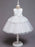 Flower Girl Dresses Jewel Neck Tulle Sleeveless Knee Length Princess Silhouette Bows Formal Kids Pageant Dresses