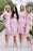 Knee Length Pink Lace Sheath Bridesmaid Dress - Bridesmaid Dresses
