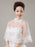 Lace Applique Pearl Rhinestone Wedding Wraps | Bridelily - wedding wraps