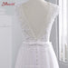 Lace Appliques Covered Button A-Line Wedding Dresses - wedding dresses