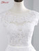 Lace Appliques Covered Button A-Line Wedding Dresses - wedding dresses