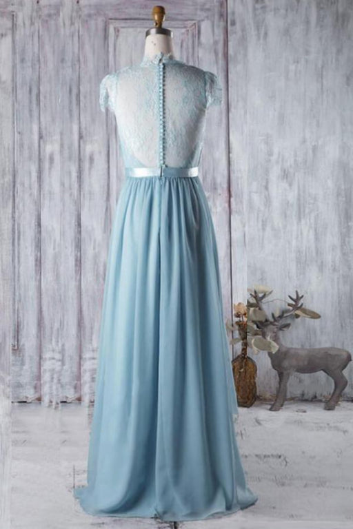 Lace Cap Sleeve Ruffle A-line Wedding Dress - Wedding Dresses