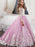 Flower Girl Dresses Jewel Neck Lace Long Sleeves Ankle Length Ball Gown Embroidered Kids Pageant Dresses