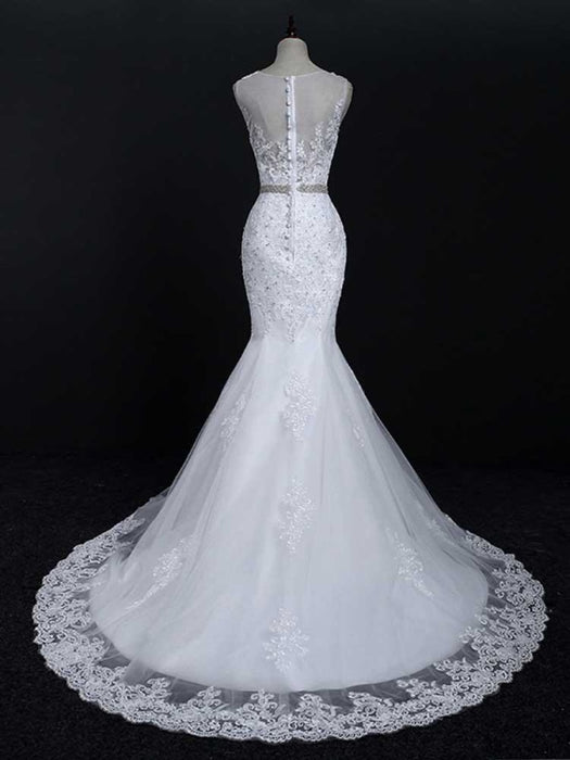 Lace Sashes Mermaid Wedding Dresses - wedding dresses