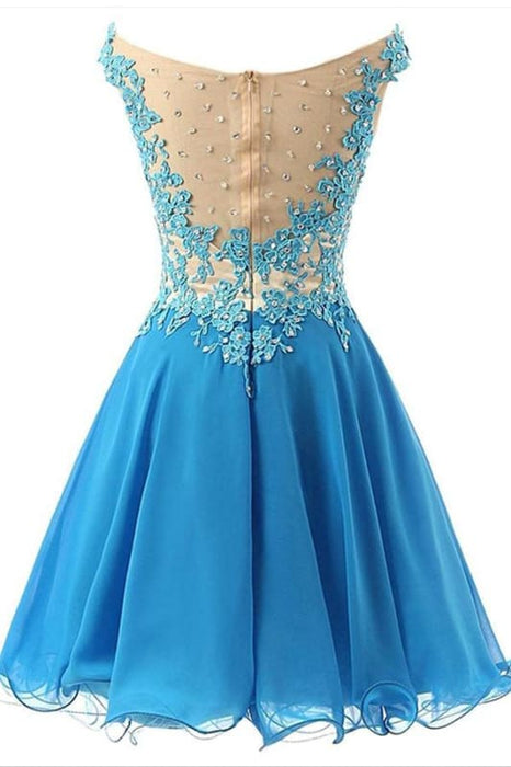 Lace Strap Sweetheart Prom Dress Homecoming Dresses - Prom Dresses