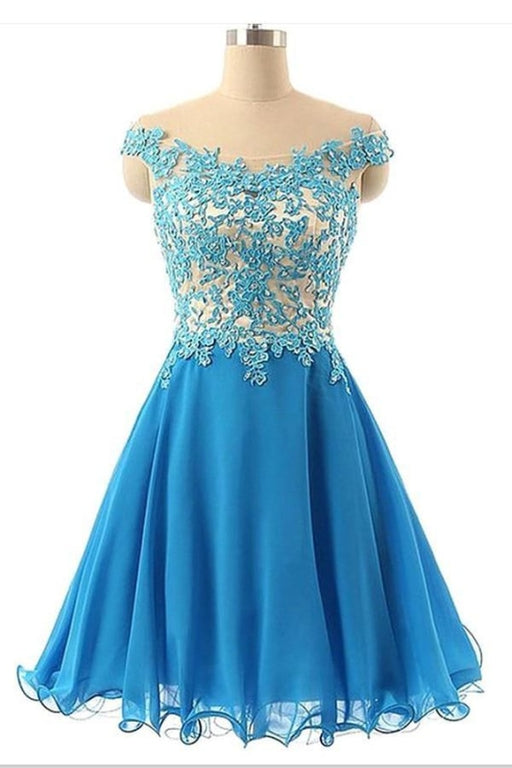Lace Strap Sweetheart Prom Dress Homecoming Dresses - Prom Dresses